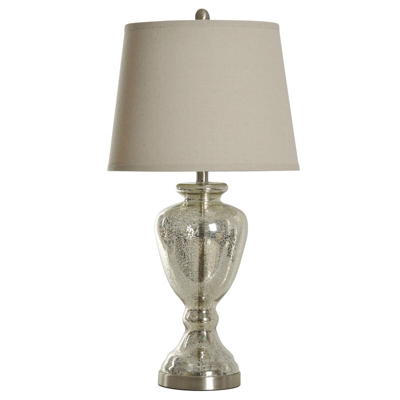 Glass Nickel Table Lamp (Set of 2)