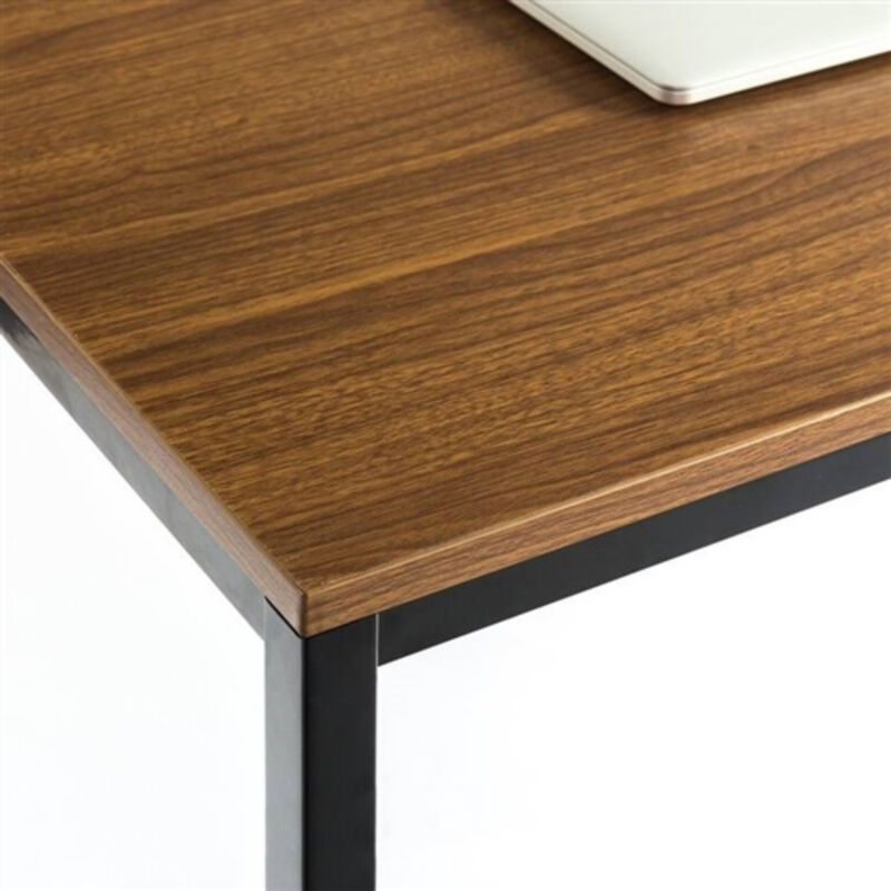 Modern Home Office Desk with Metal Frame & Wood Table Top