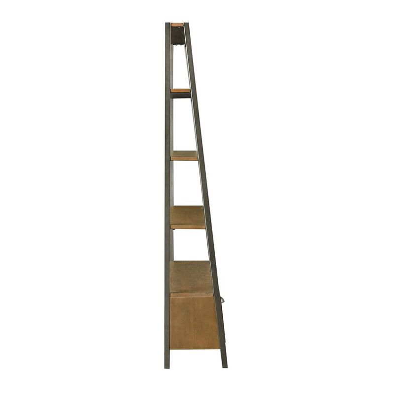 Gracie Mills Abbey Industrial Style Ladder Bookcase
