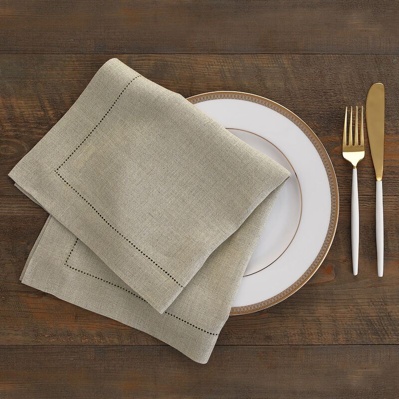 Linen Dinner Napkins - Classic Hemstitch