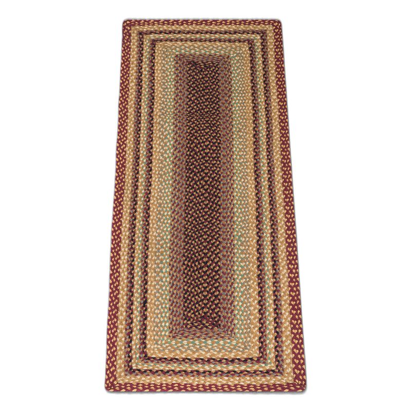 Earth Rugs Rc-357 Burgundy Gray Cream Rectangle Braided Rug 2 Feet X 6 Feet image number 0