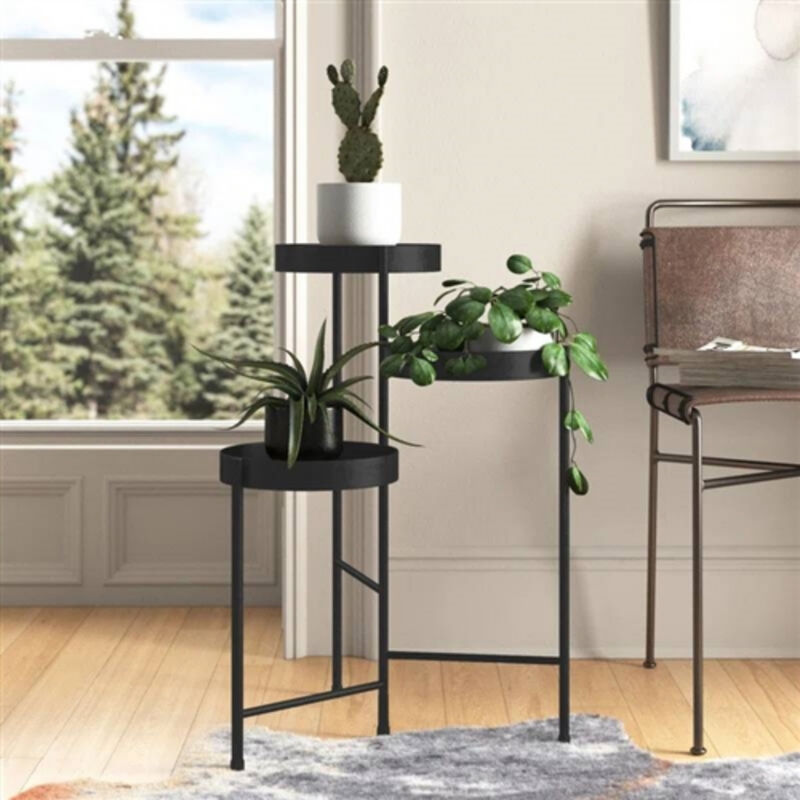 3-Tier Modern Metal Plant Rack &ndash; Decorative Flower Stand For Home Decor