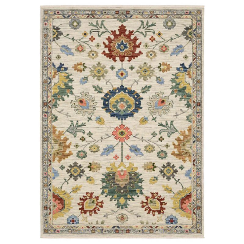 Lucca 5'3" x 7'6" Ivory Rug image number 0
