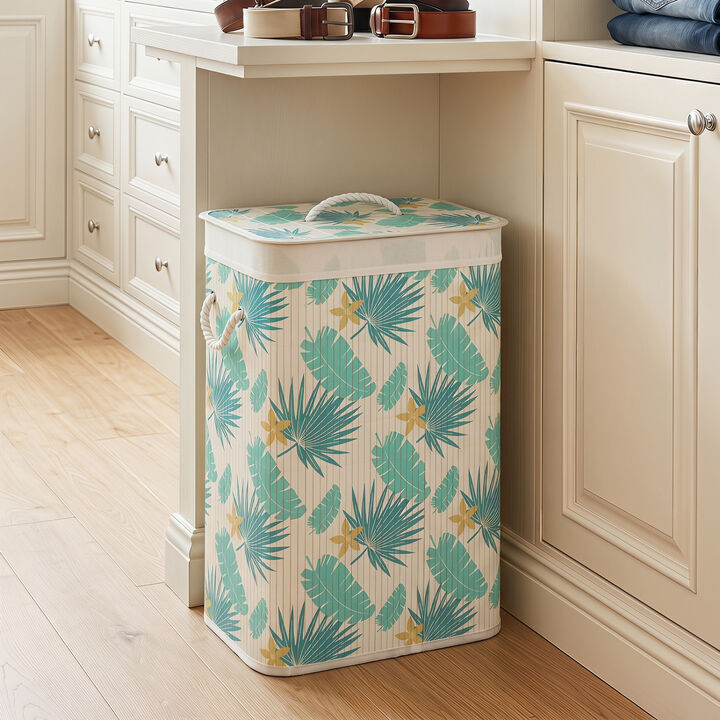 Wicker Clothes Hamper 19 Gal with Removable Liner and Portable Handles