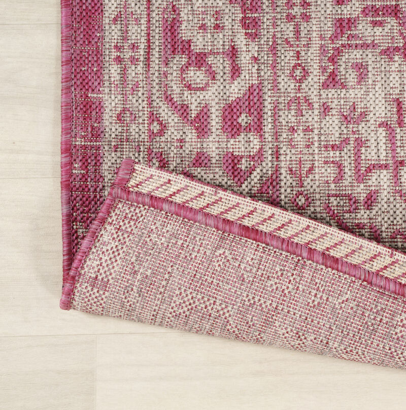 Sinjuri Medallion Textured Weave Area Rug