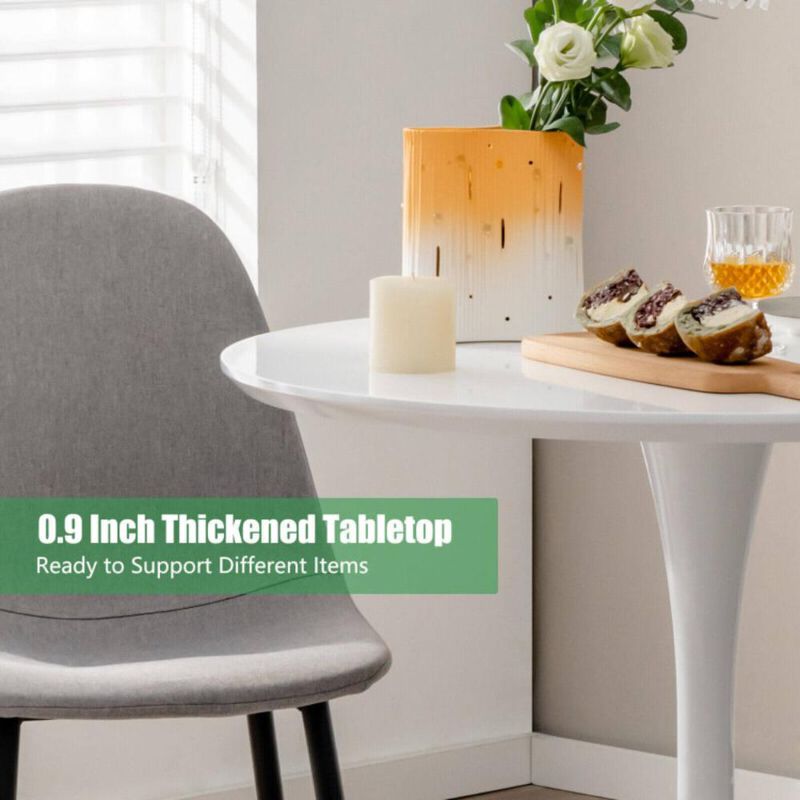 Hivvago 32 Inch Modern Tulip Round Dining Table with MDF Top