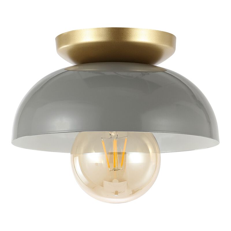 Paulina Classic Industrial Iron LED Flush Mount