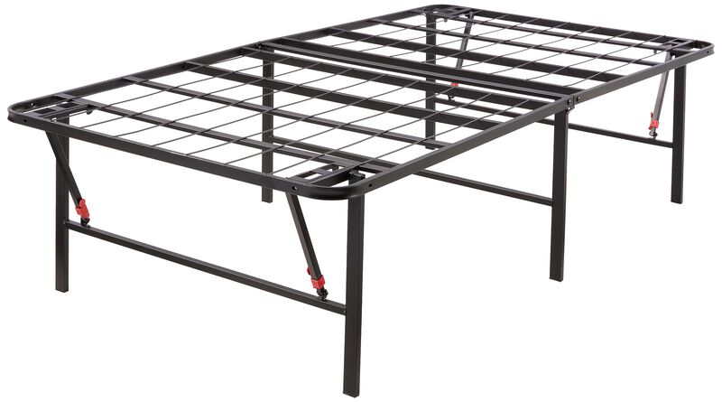 Amazon Basics Foldable Metal Platform Bed Frame with Tool Free Setup, 18 Inches High, Sturdy Steel Frame, No Box Spring Needed,