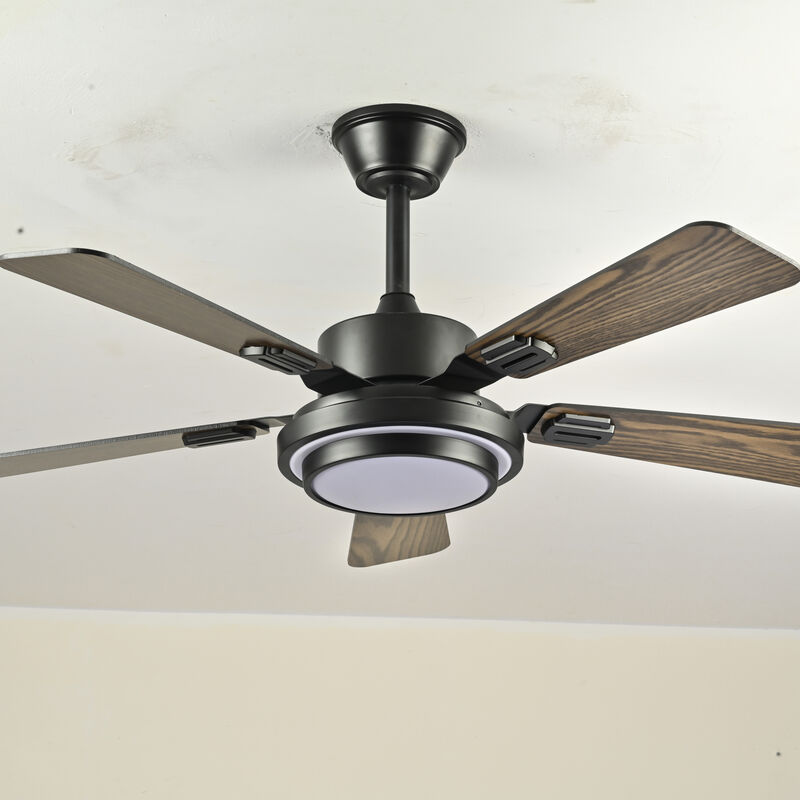 ELEMENT ACE 42 Inch Plywood Blade Ceiling Fan with Dimmable LED Light, Quiet DC Motor 6 Adjustable Speed Levels, Reversible Function for Living Room Bedroom Office Patio Indoor Use image number 4