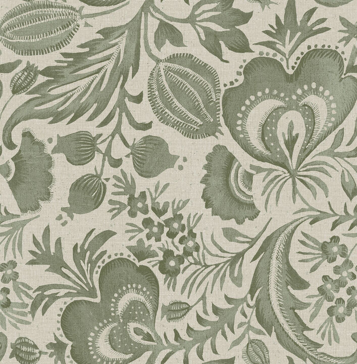 Culver Moss Jacobean Wallpaper