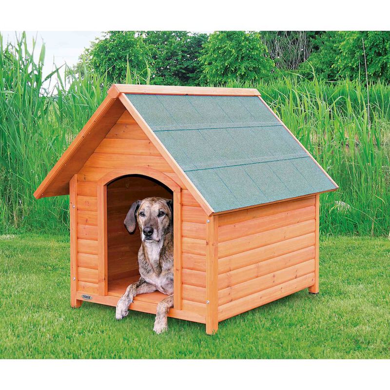 Weatherproof Outdoor Wooden Dog House Raised Floor for Dogs image number 1