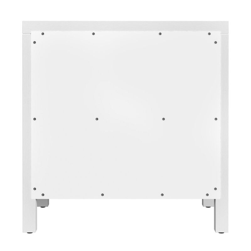 Butler Specialty Nora 25 in. W Rectangular Wood 3 Drawer Nightstand, White