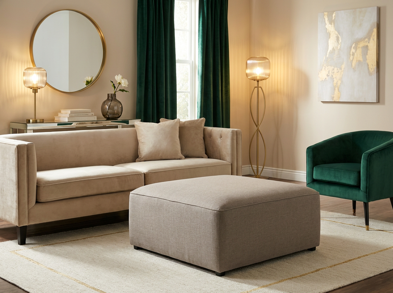 Gallery Natural Ottoman image number 1
