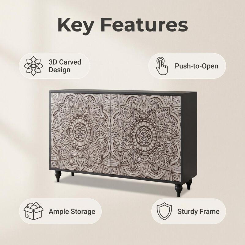 Judtik Embossed Sideboard image number 6