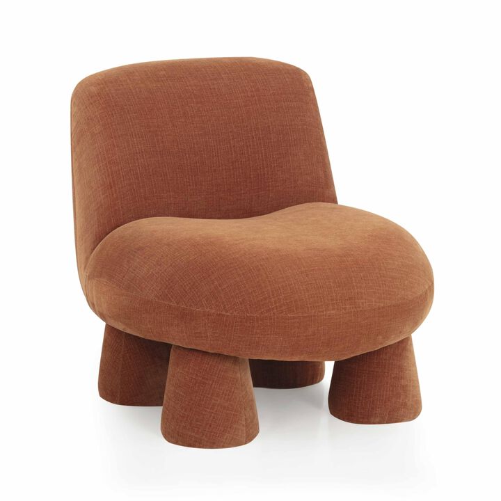 Tov Furniture Stomp Upcycled Chenille Accent Chair (Rust)