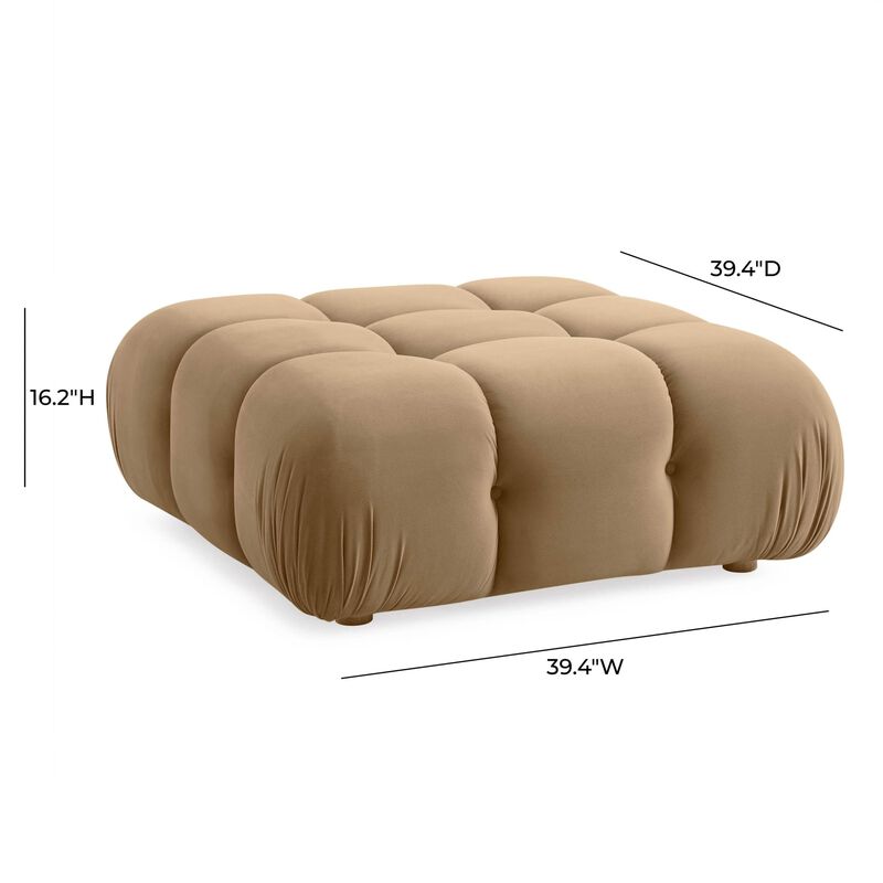 Casafoyer Calliope Cafe Au Lait Performance Velvet Modular Ottoman image number 4