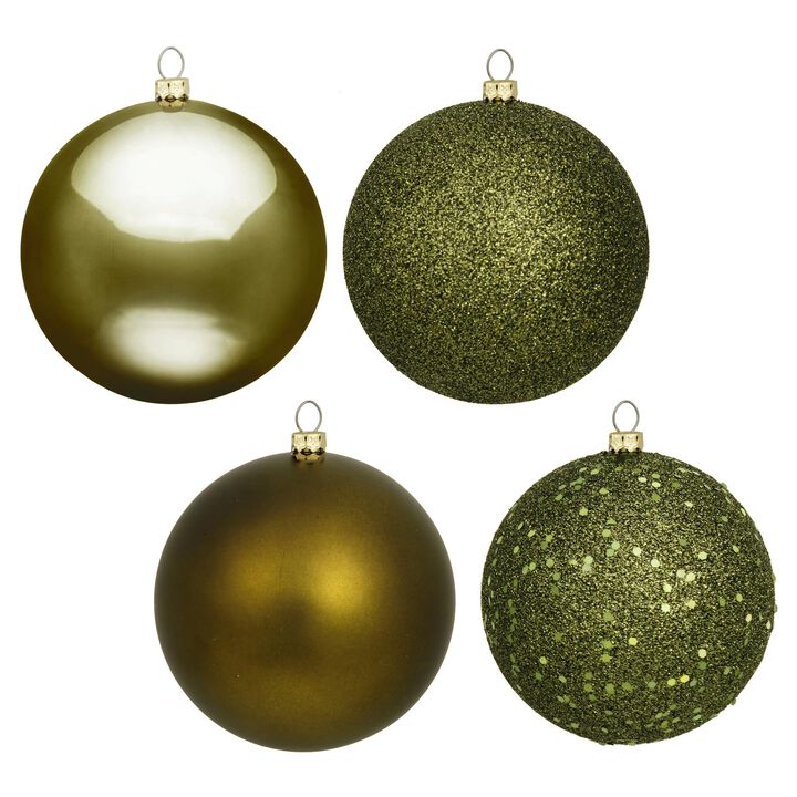 Vickerman 24" Olive 4 Finish Ball Ornament 24 per Box
