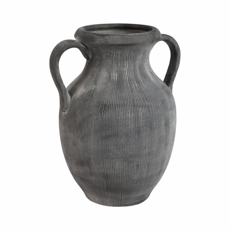12" Weathered Jug With Handles, Black image number 2