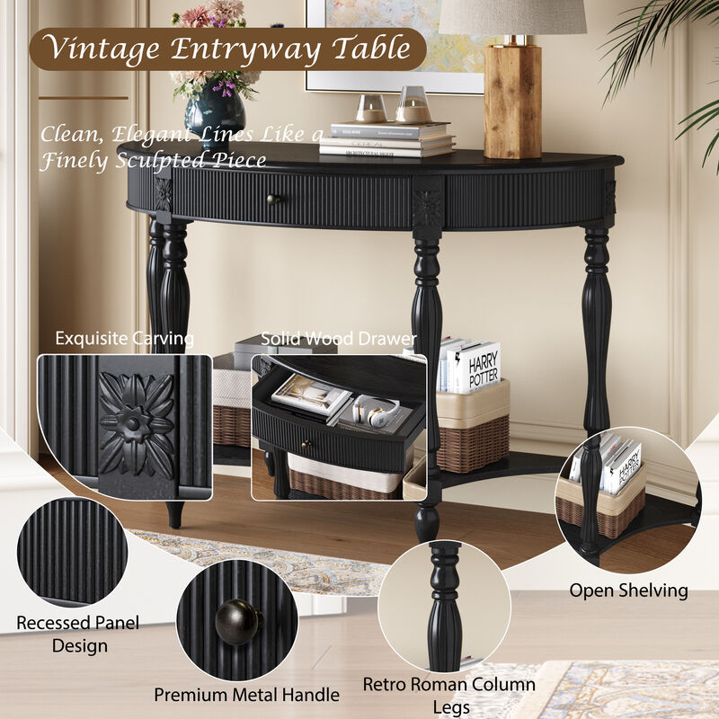 Muxtur Half Moon Console Table image number 4