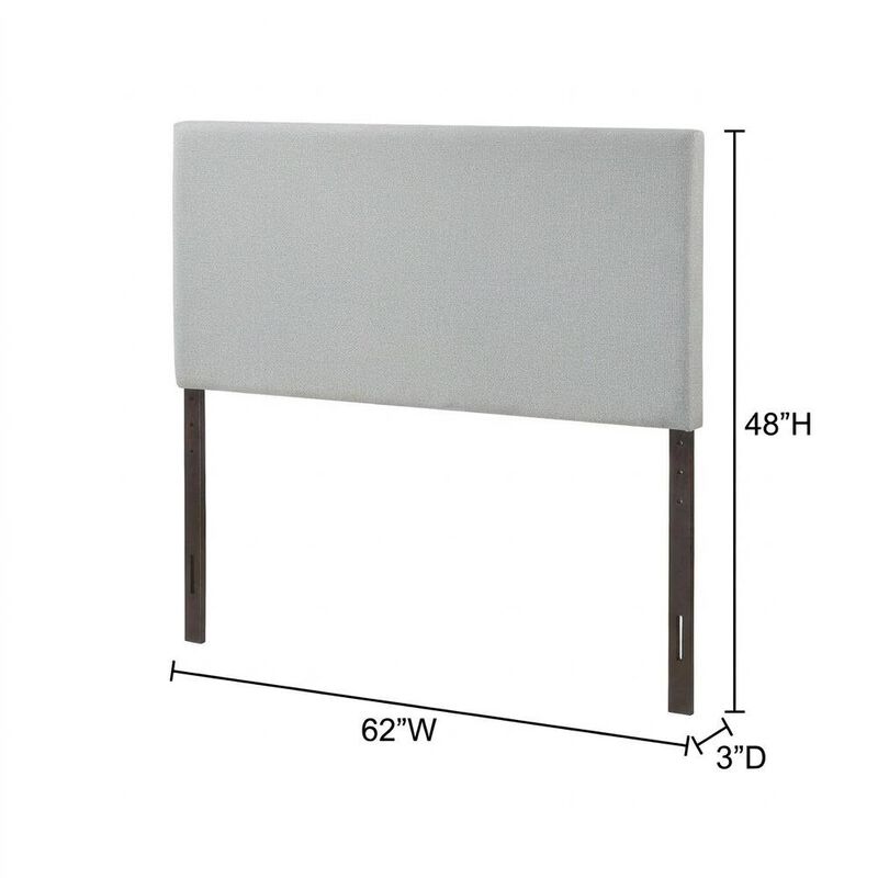 Upholstered Queen Headboard in Neutral Fabric, Durable Frame, Stylish Design image number 1