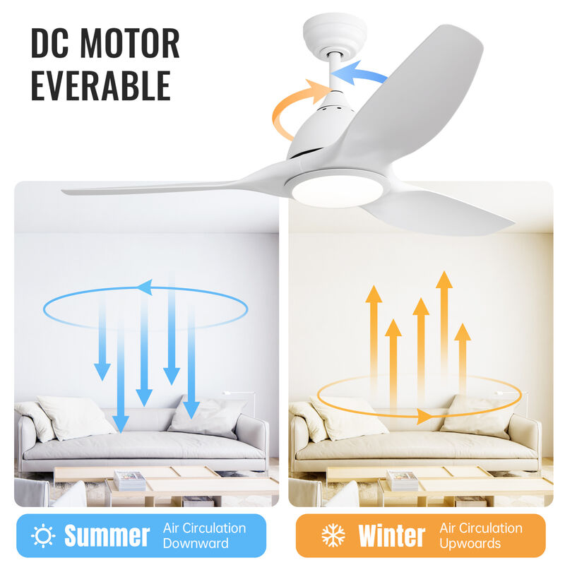 ELEMENT ACE 52 Inch Modern Ceiling Fan with Energy-Efficient DC Motor and Adjustable LED Lighting image number 5
