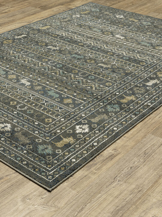 Venice 3'10" x 5'5" Blue Rug