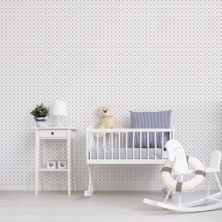 Just 4 Kids 2 Diamond Motif Blue Wallpaper G56531