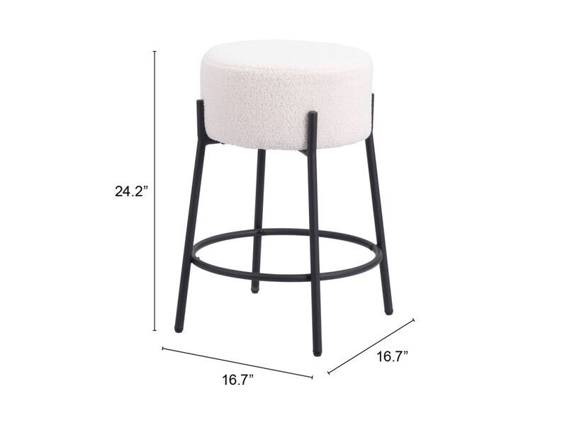 Blanche Counter Stool (Set of 2) Ivory