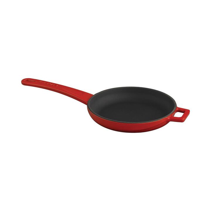 Cast Iron dia.7.75" h:1" Round Red Cast Iron Pan