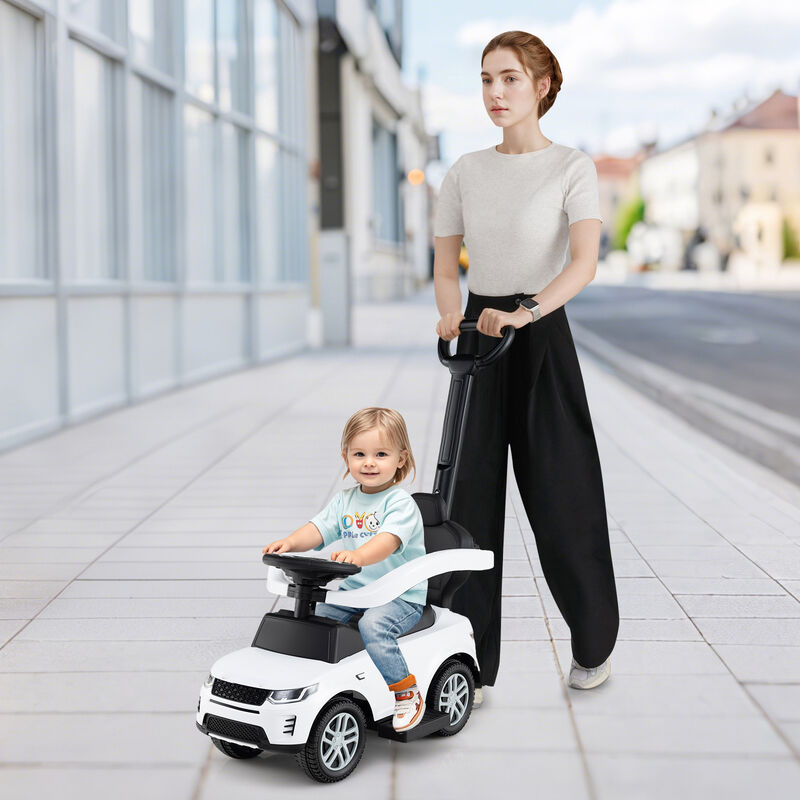 3 in 1 Baby Push Car with Safety Guardrail and Handle for Toddler Indoor Play image number 6