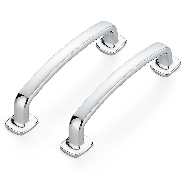 20 Pack Cabinet Handles Arch Cabinet Pulls - 3-3/4 Inch Drawer Pulls Polished Chrome Kitchen Cabinet Handles Curved Dresser Hand