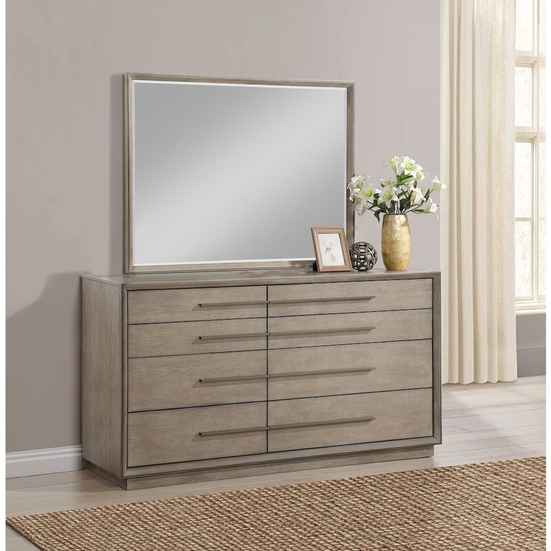 Coaster Co. of America Durango 8-drawer Dresser and Mirror Washed Oak image number 4