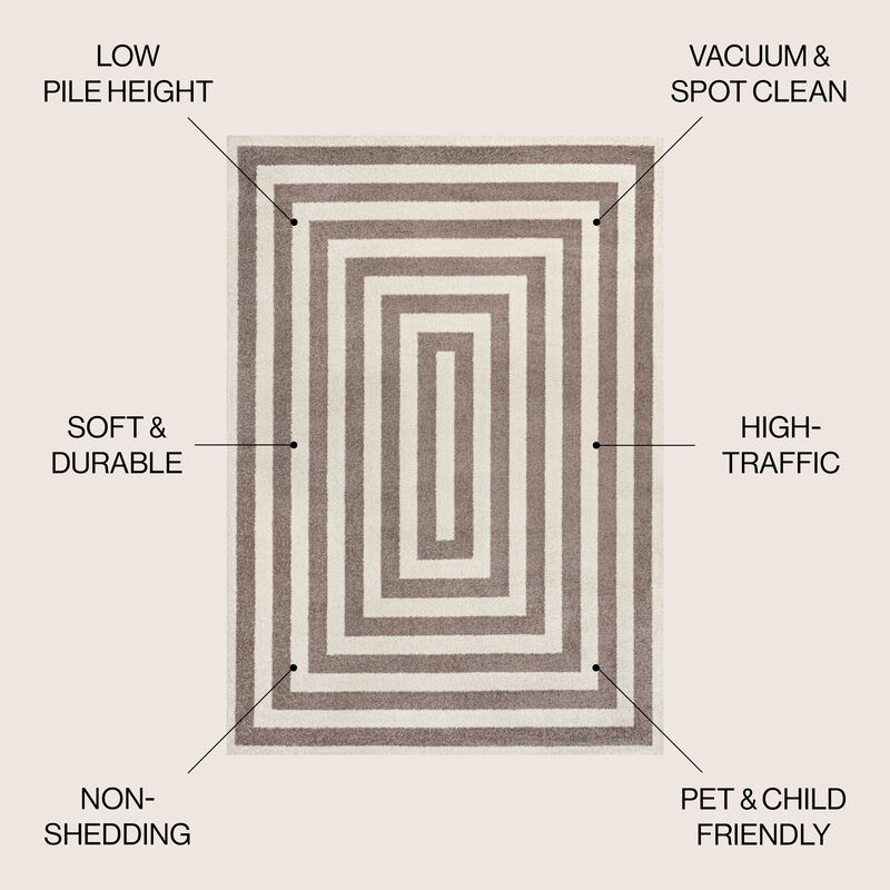 Bandol Modern Classic Mitre Stripe Area Rug