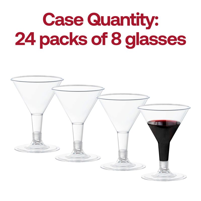 2 oz. Clear Plastic Mini Martini Shot Glasses (192 Glasses) image number 5