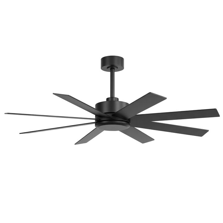 Breezary 52 Inch Ceiling Fan without Light, 8 Reversible Blades,Remote Control, 6 Speed