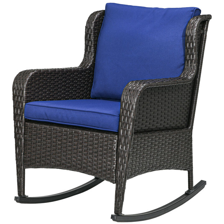 Hivvago Outdoor Rattan Rocking Chair