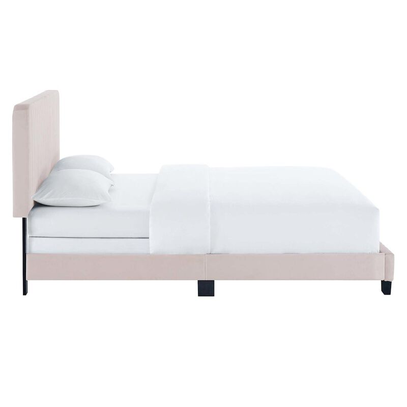 Celine Channel Tufted Performance Velvet Full Bed image number 2