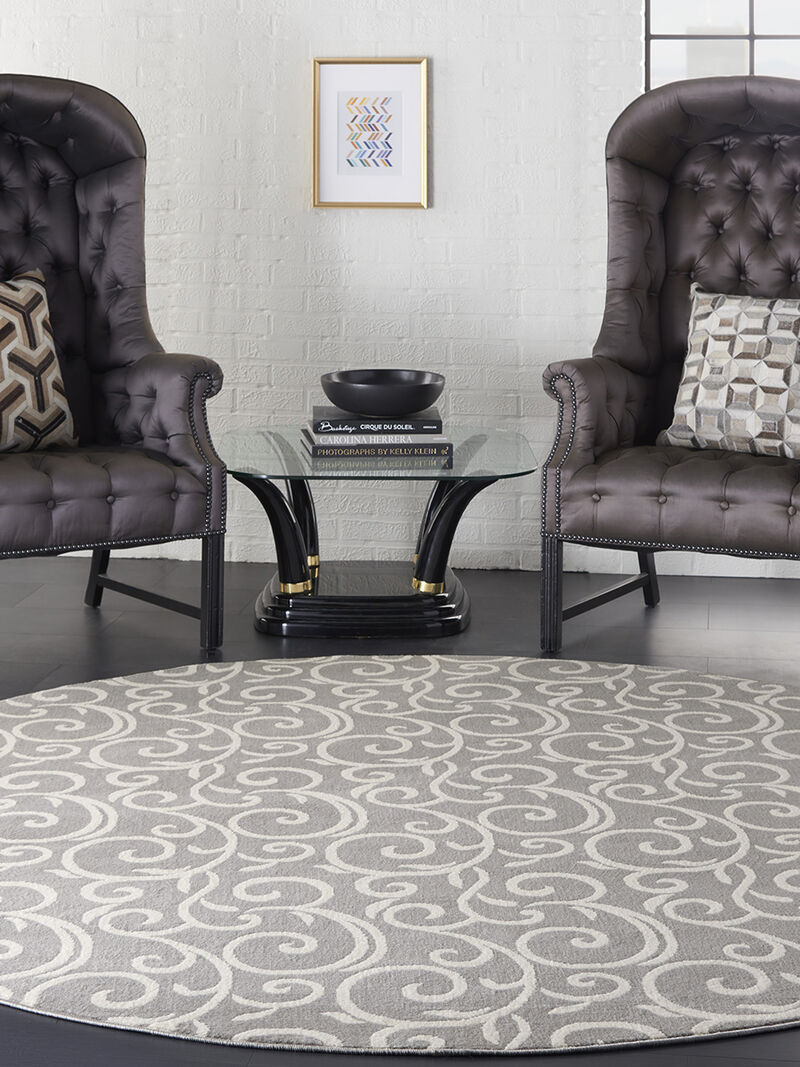 Grafix GRF19 Gray 8'6" x 12' Rug