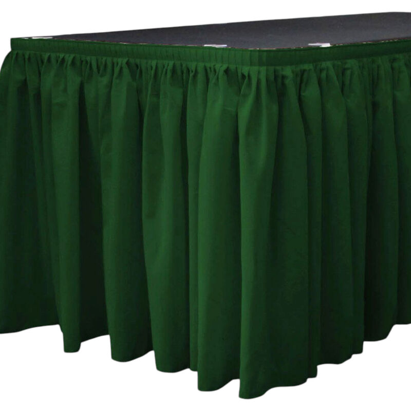 Event Table Skirt Polyester Poplin 21ft Length 29in Height with 15 Clips image number 1