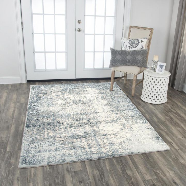 Power Loomed Cut Pile Polyester Rug, 3'11" x 5'6"