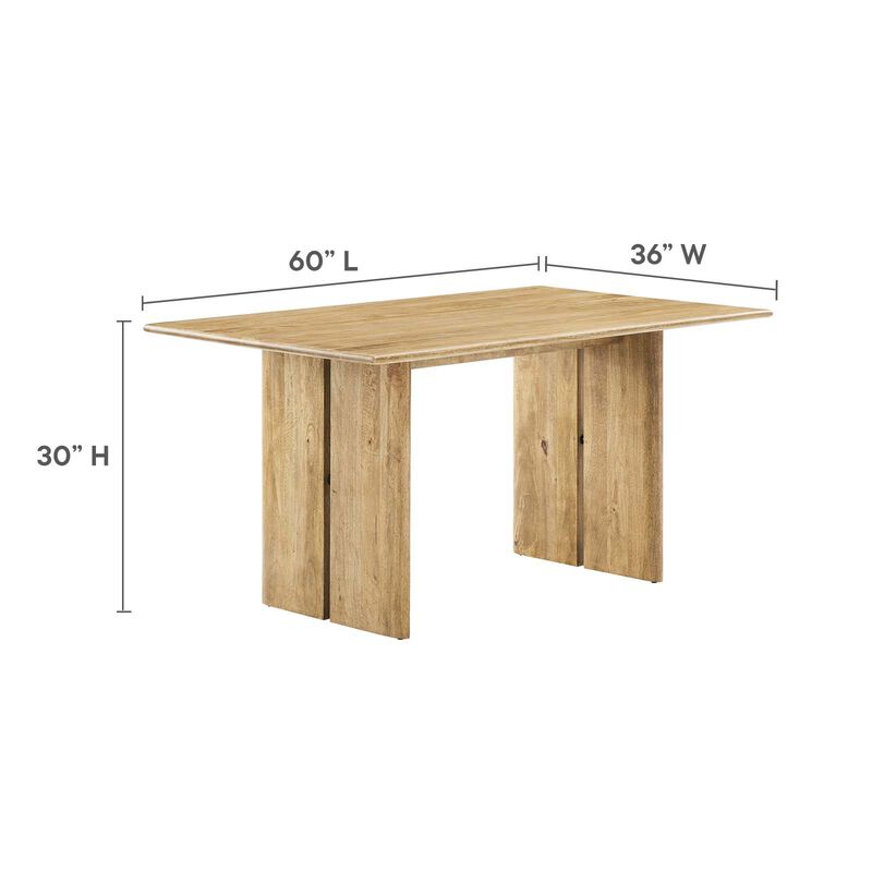 Modway - Amistad 60" Wood Dining Table Walnut