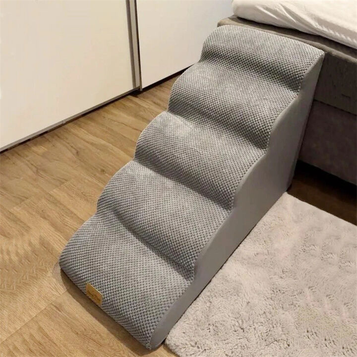 High-Density Foam Dog Steps Ramp for High Bed with Washable Cover