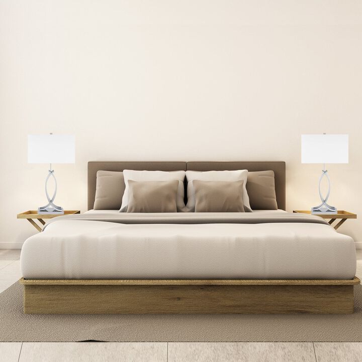 Unity Table Lamp Chrome Metal LED Light