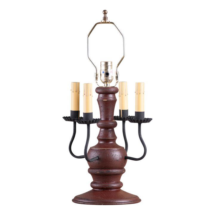 Cedar Creek Lamp Base In Plantation Red
