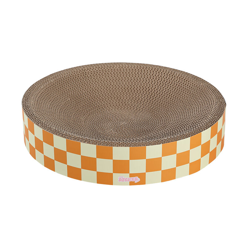Nelson Modern Cardboard Round Bowl Cat Scratcher with Catnip