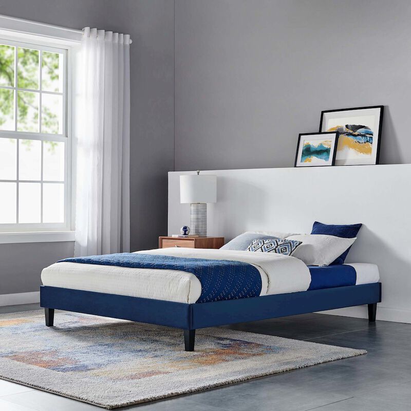 Modway - Reign Full Performance Velvet Platform Bed Frame image number 3