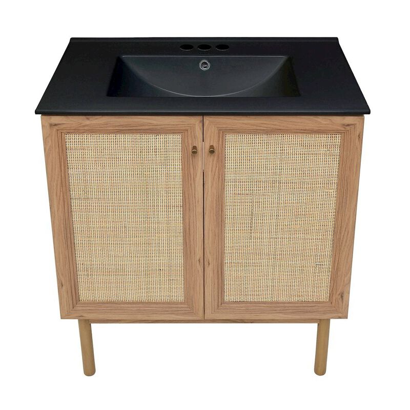 30" Freestanding Bathroom Vanity with 3-Hole Widespread Sink Top image number 5