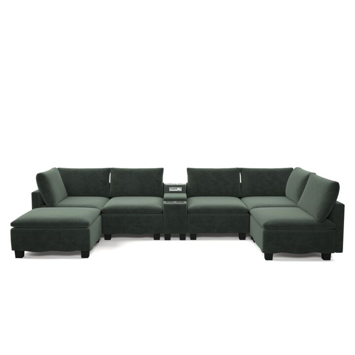 Largan U-Shaped Cloud Sectional Sofa