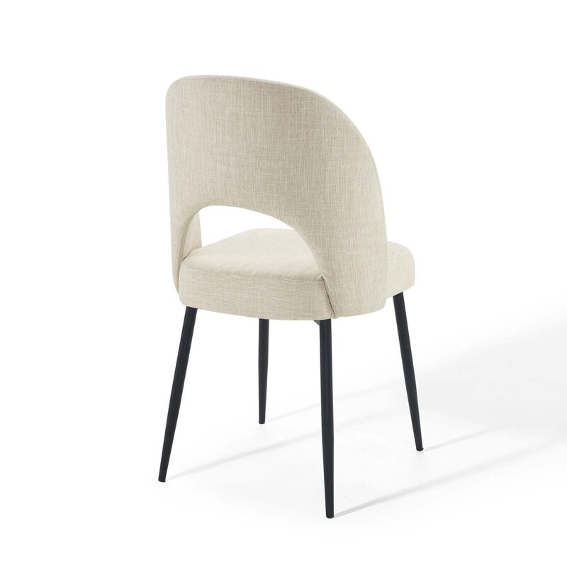Rouse Dining Side Chair Upholstered Fabric Set of 2-Benzara image number 3