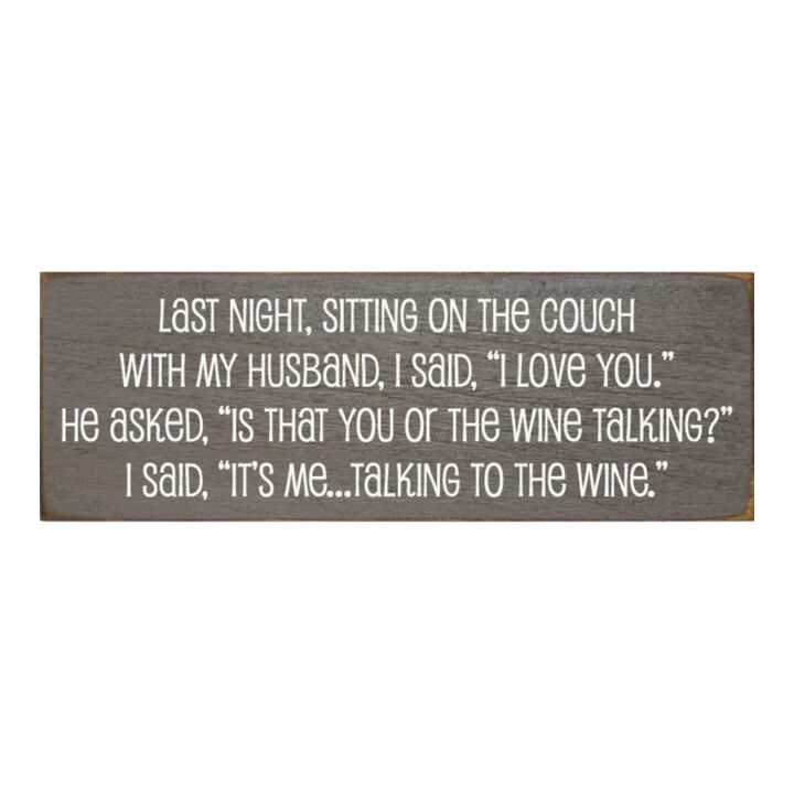 Humorous Wine Quote Wood Sign, Rustic Home Wall Decor for Kitchen Bar and Living Room